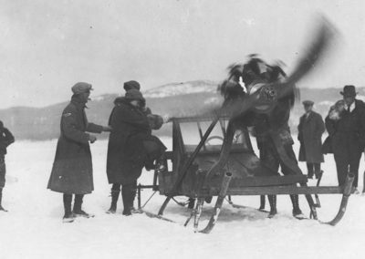 1924 snow sled in first Winter Carnival